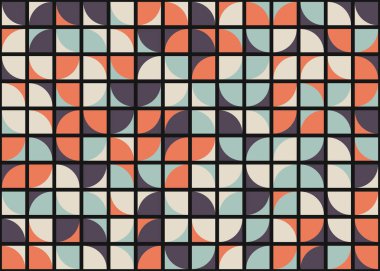 Soyut Geometrik Desen, üretken hesaplama sanatı, vektör illüstrasyonu 