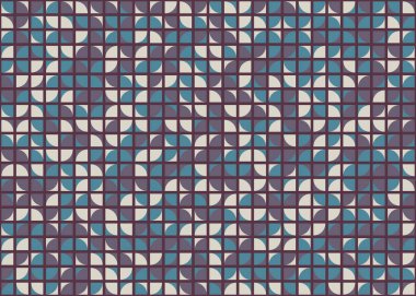 Soyut Geometrik Desen, üretken hesaplama sanatı, vektör illüstrasyonu 