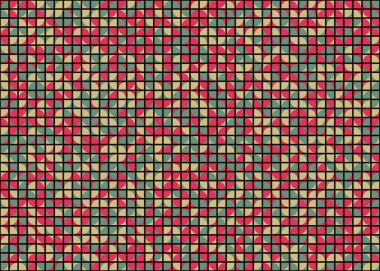 Soyut Geometrik Desen, üretken hesaplama sanatı, vektör illüstrasyonu  