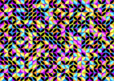 Soyut Geometrik Desen, üretken hesaplama sanatı, vektör illüstrasyonu 