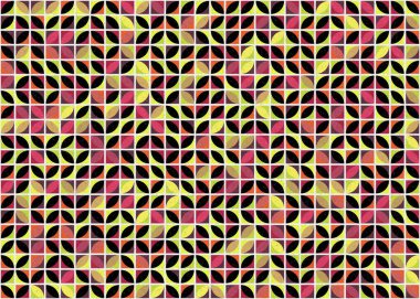 Soyut Geometrik Desen, hesaplama sanatı çizimi