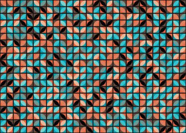 Soyut Geometrik Desen, hesaplama sanatı çizimi