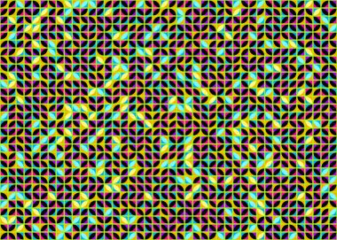 Soyut Geometrik Desen Üretken hesaplama sanatı, vektör illüstrasyonu