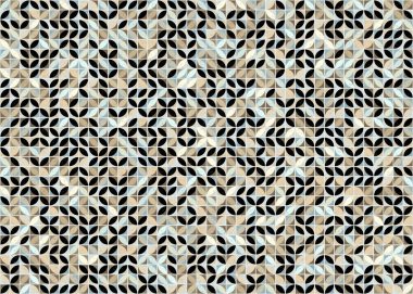 Soyut Geometrik Desen, üretken hesaplama sanatı, vektör illüstrasyonu 