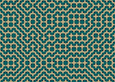 Soyut Geometrik Desen, üretken hesaplama sanatı, vektör illüstrasyonu 