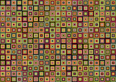 Soyut Geometrik Desen, üretken hesaplama sanatı, vektör illüstrasyonu 