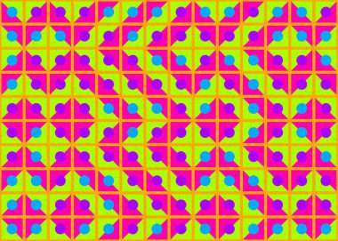 Soyut Geometrik Desen üretken hesaplama sanatı çizimi