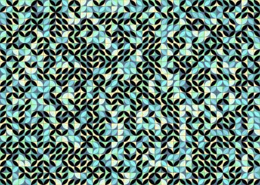 Soyut Geometrik Desen Üretken hesaplama sanatı, vektör illüstrasyonu