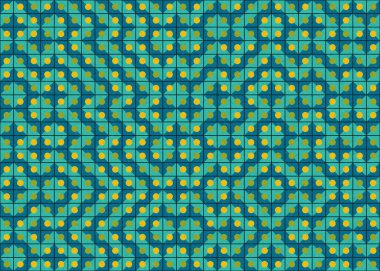 Soyut Geometrik Desen üretken hesaplama sanatı çizimi