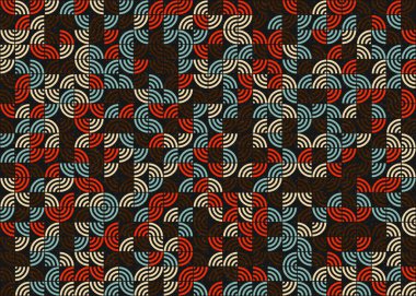 Soyut geometrik üretken desen, vektör illüstrasyonu