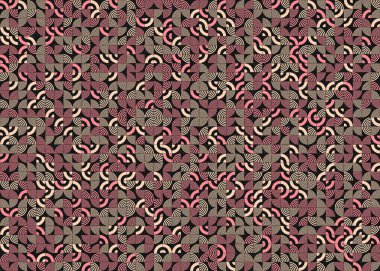 Soyut geometrik üretken desen, vektör illüstrasyonu