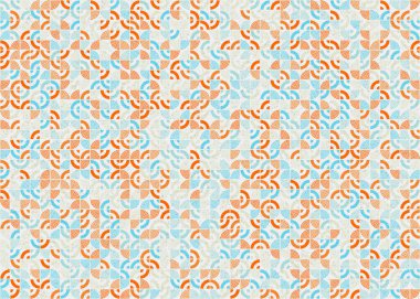 Soyut Geometrik Desen üretken hesaplama sanatı çizimi