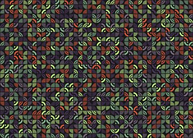 Soyut Geometrik Desen üretken hesaplama sanatı çizimi