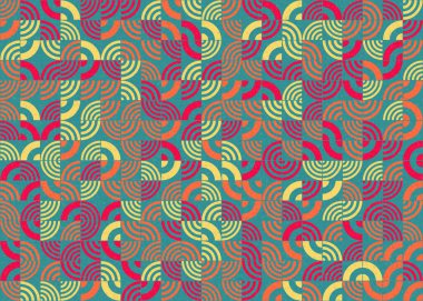 Soyut geometrik üretken desen, vektör illüstrasyonu