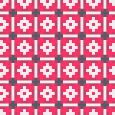 Soyut Geometrik Desen, üretken hesaplama sanatı, vektör illüstrasyonu  