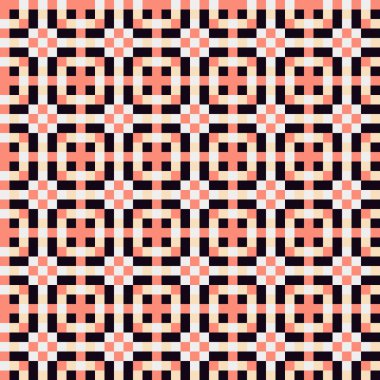 Soyut Geometrik Desen, üretken hesaplama sanatı, vektör illüstrasyonu