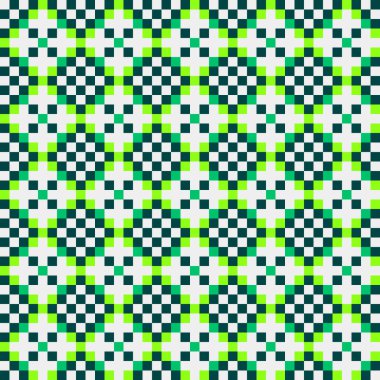 Soyut Geometrik Desen, üretken hesaplama sanatı, vektör illüstrasyonu  