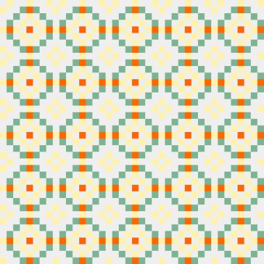 Soyut Geometrik Desen, üretken hesaplama sanatı, vektör illüstrasyonu  