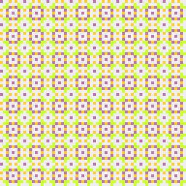 Soyut Geometrik Desen, üretken hesaplama sanatı, vektör illüstrasyonu  