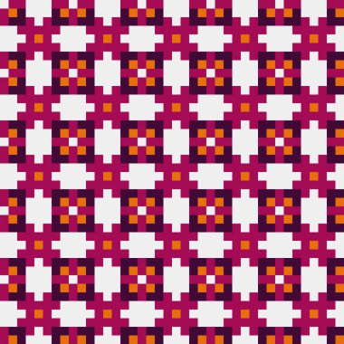 Soyut Geometrik Desen, üretken hesaplama sanatı, vektör illüstrasyonu  