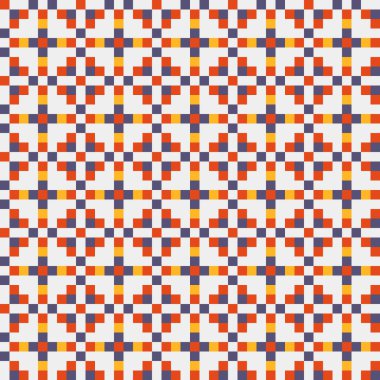 Soyut Geometrik Desen, üretken hesaplama sanatı, vektör illüstrasyonu  