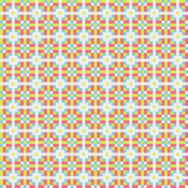 Soyut Geometrik Desen, üretken hesaplama sanatı, vektör illüstrasyonu  