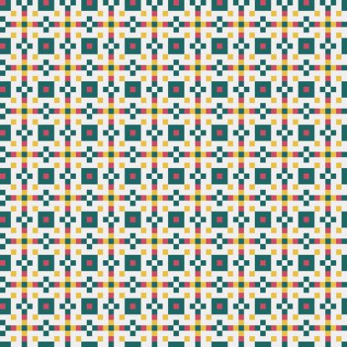 Soyut Geometrik Desen, üretken hesaplama sanatı, vektör illüstrasyonu  