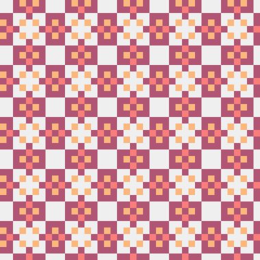 Soyut Geometrik Desen, üretken hesaplama sanatı, vektör illüstrasyonu  