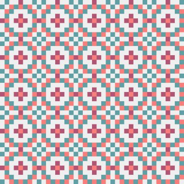 Soyut Geometrik Desen, üretken hesaplama sanatı, vektör illüstrasyonu  