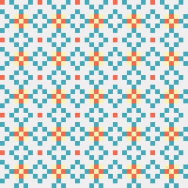 Soyut Geometrik Desen, üretken hesaplama sanatı, vektör illüstrasyonu  