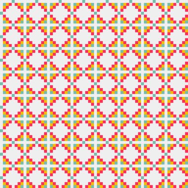 Soyut Geometrik Desen, üretken hesaplama sanatı çizimi