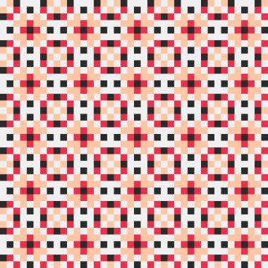 Soyut Geometrik Desen, üretken hesaplama sanatı, vektör illüstrasyonu  