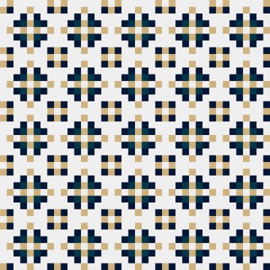 Soyut Geometrik Desen, üretken hesaplama sanatı, vektör illüstrasyonu  