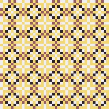 Soyut Geometrik Desen, üretken hesaplama sanatı, vektör illüstrasyonu  