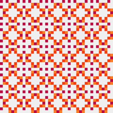 Soyut Geometrik Desen, üretken hesaplama sanatı, vektör illüstrasyonu  