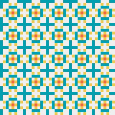 Soyut çapraz desen, üretken hesaplama sanatı, vektör illüstrasyonu 