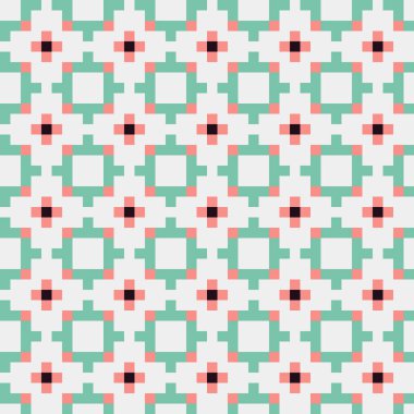 Soyut çapraz desen, üretken hesaplama sanatı, vektör illüstrasyonu 