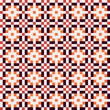 Soyut çapraz desen, üretken hesaplama sanatı, vektör illüstrasyonu 