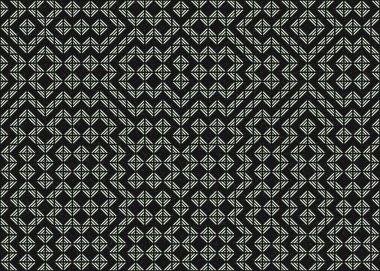 Soyut Geometrik Desen, üretken hesaplama sanatı çizimi