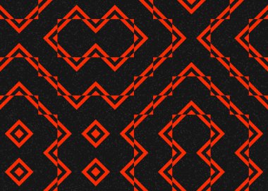 Soyut Geometrik Desen, üretken hesaplama sanatı çizimi