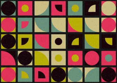 Soyut Geometrik Desen üretken hesaplama sanatı çizimi