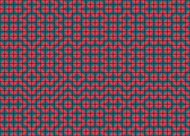 Soyut Geometrik Desen, üretken hesaplayıcı sanat vektörü çizimi