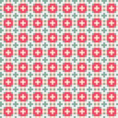 Soyut Geometrik Desen, üretken hesaplama sanatı, vektör illüstrasyonu