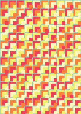 Soyut Geometrik Desen, üretken hesaplama sanatı çizimi