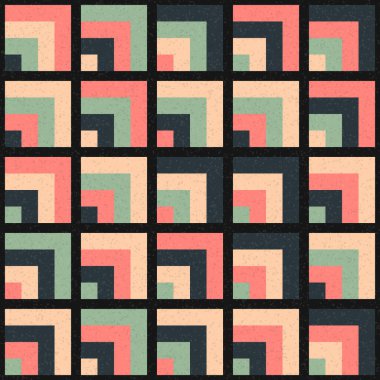 Soyut Geometrik Desen, üretken hesaplama sanatı, vektör illüstrasyonu 