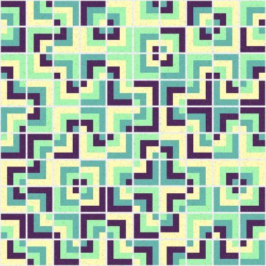 Soyut Geometrik Desen, üretken hesaplama sanatı, vektör illüstrasyonu 