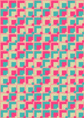 Soyut Geometrik Desen, üretken hesaplama sanatı çizimi