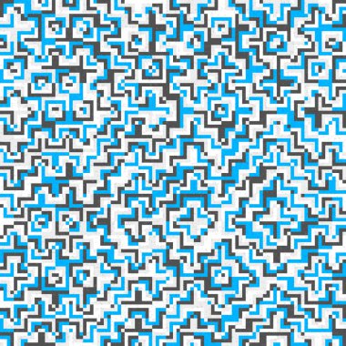 Soyut Geometrik Desen Üretken hesaplama sanatı, vektör illüstrasyonu