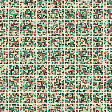 Soyut Geometrik Desen, üretken hesaplama sanatı, vektör illüstrasyonu 