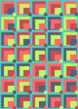 Soyut Geometrik Desen, üretken hesaplama sanatı çizimi